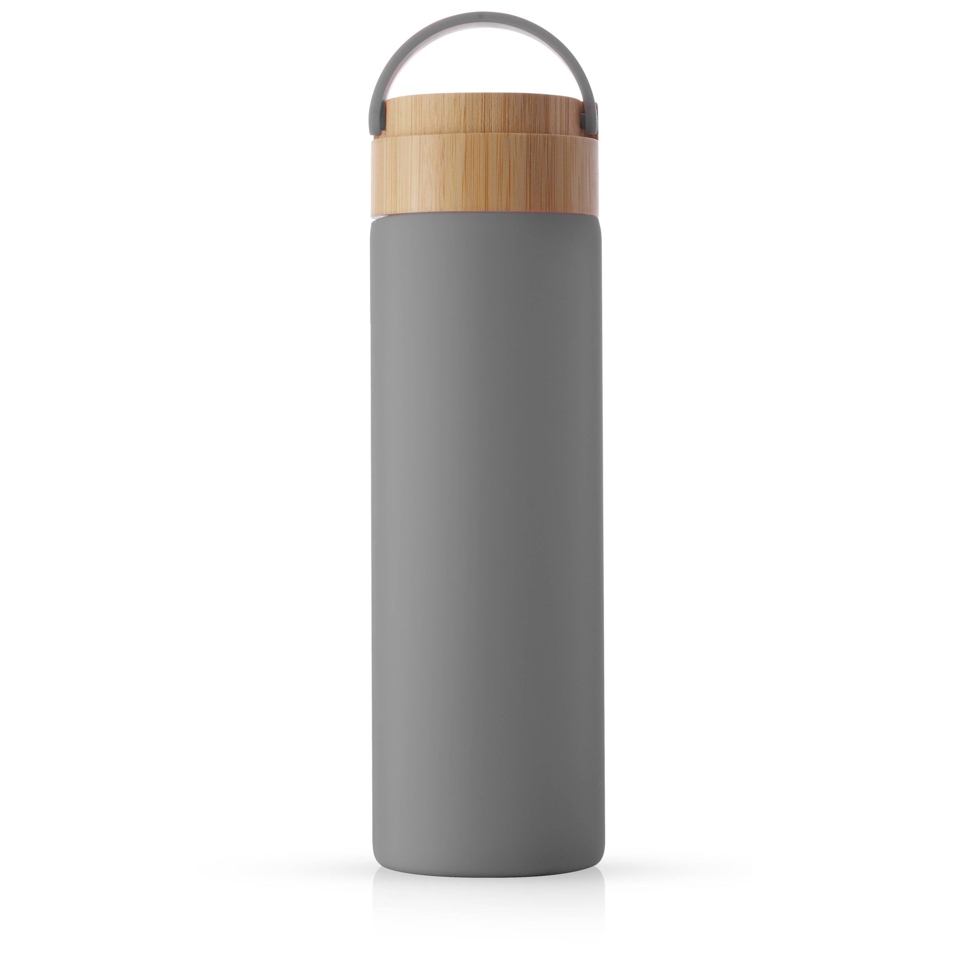 Colored Glass Water Bottle With Silicone Sleeve & Bamboo Lid - Eco Wonders