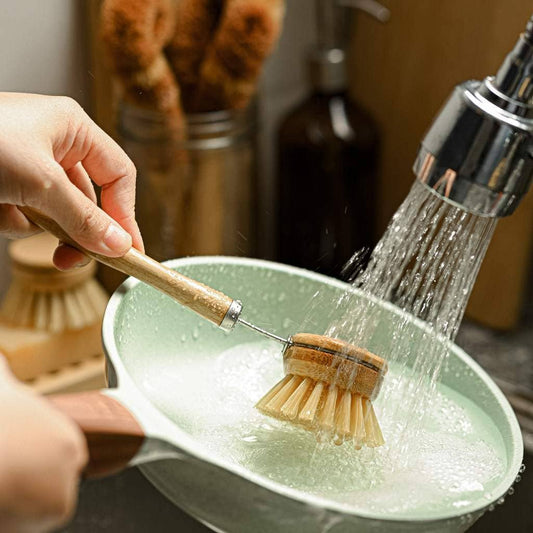 Reusable Bamboo Dish Brush | Eco Washing Up Cleaning Brushes - Eco Wonders