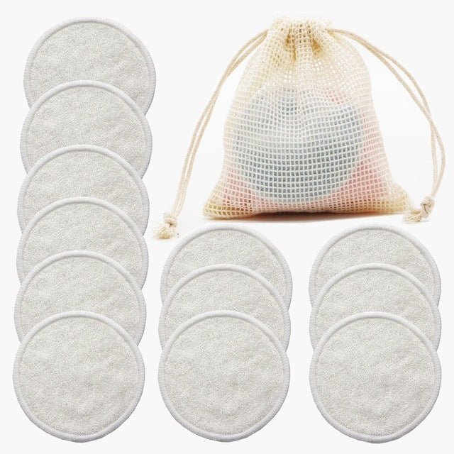 12PC Reusable Cotton Pads Makeup Remover Pads Washable Round - Eco Wonders