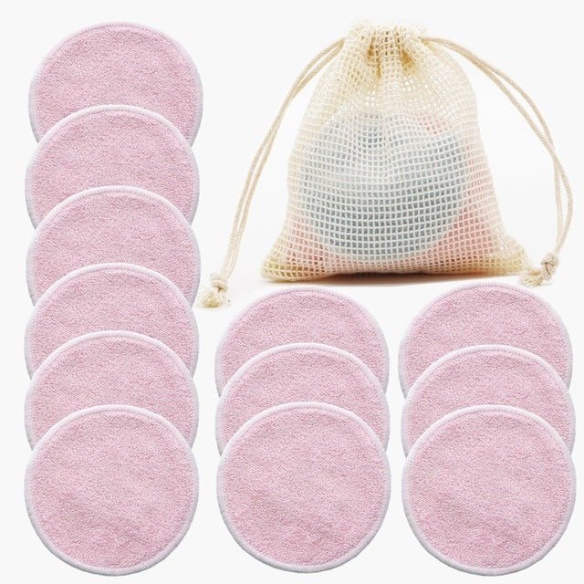 12PC Reusable Cotton Pads Makeup Remover Pads Washable Round - Eco Wonders