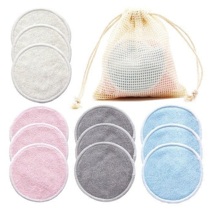 12PC Reusable Cotton Pads Makeup Remover Pads Washable Round - Eco Wonders