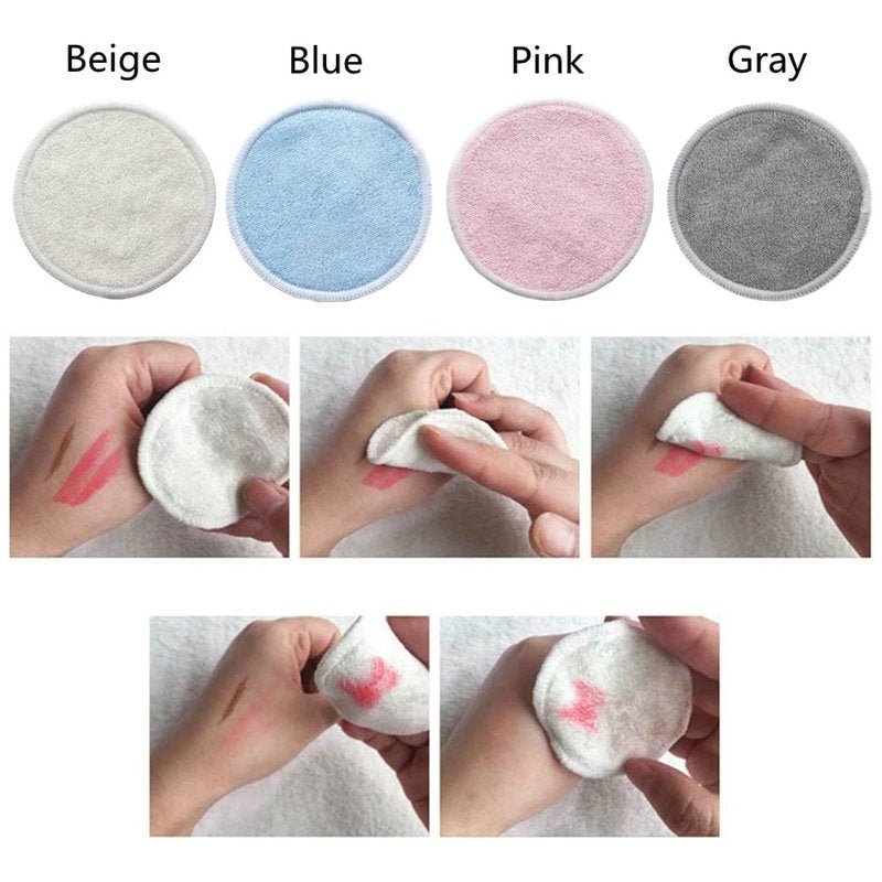 12PC Reusable Cotton Pads Makeup Remover Pads Washable Round - Eco Wonders