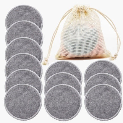 12PC Reusable Cotton Pads Makeup Remover Pads Washable Round - Eco Wonders