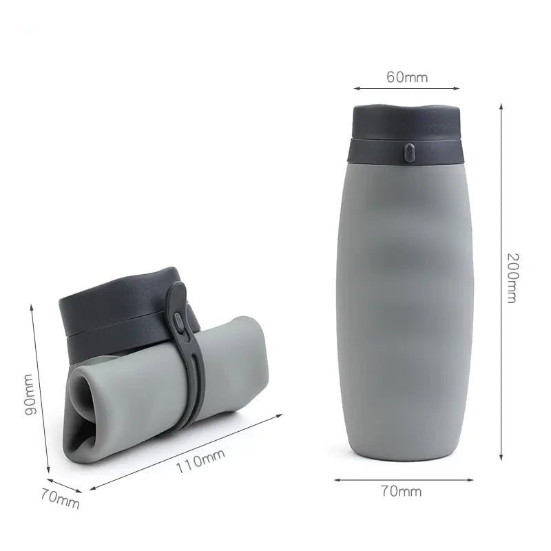 600ml Foldable Water Bottles Soft Flask Sports Drinking Water - Eco Wonders