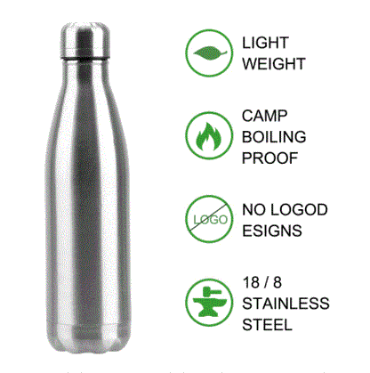 Sports Water Bottle Non Insulated Stainless Steel