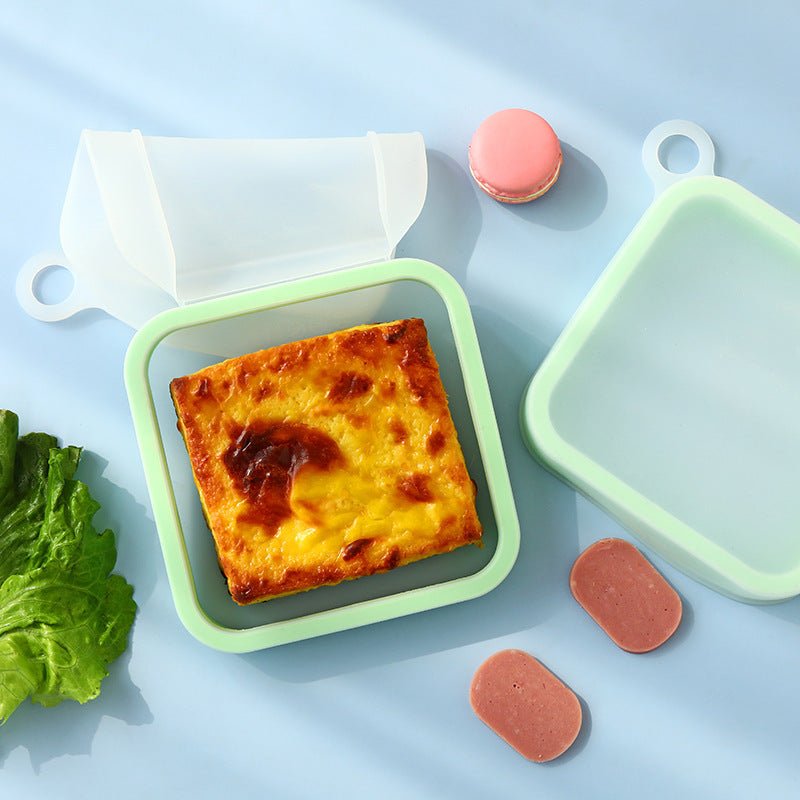 Portable Silicone Sandwich Toast Lunch Box Bento Box Microwave Fridge Food Storage Container Bags - Eco Wonders