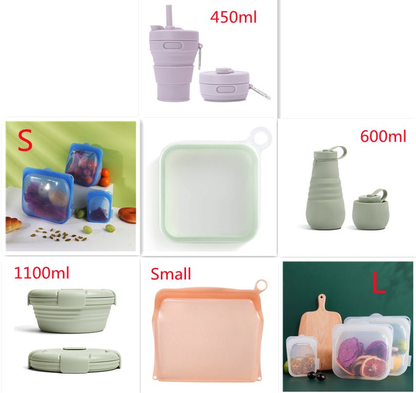 Portable Silicone Sandwich Toast Lunch Box Bento Box Microwave Fridge Food Storage Container Bags - Eco Wonders