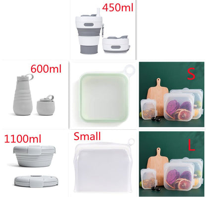 Portable Silicone Sandwich Toast Lunch Box Bento Box Microwave Fridge Food Storage Container Bags - Eco Wonders