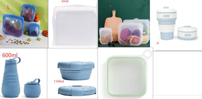 Portable Silicone Sandwich Toast Lunch Box Bento Box Microwave Fridge Food Storage Container Bags - Eco Wonders