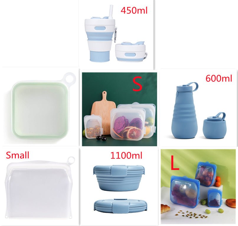 Portable Silicone Sandwich Toast Lunch Box Bento Box Microwave Fridge Food Storage Container Bags - Eco Wonders