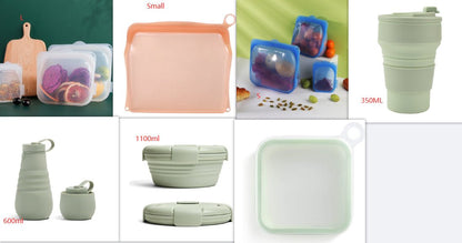 Portable Silicone Sandwich Toast Lunch Box Bento Box Microwave Fridge Food Storage Container Bags - Eco Wonders