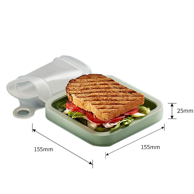 Portable Silicone Sandwich Toast Lunch Box Bento Box Microwave Fridge Food Storage Container Bags - Eco Wonders