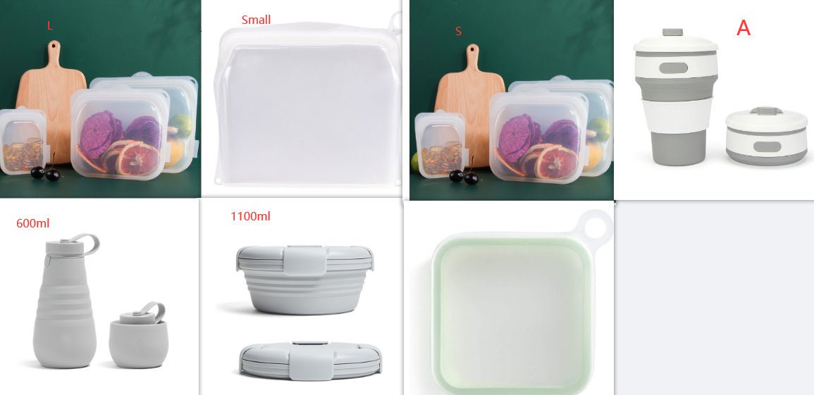 Portable Silicone Sandwich Toast Lunch Box Bento Box Microwave Fridge Food Storage Container Bags - Eco Wonders