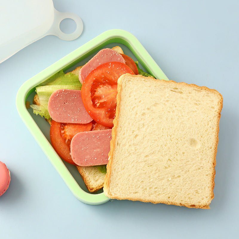 Portable Silicone Sandwich Toast Lunch Box Bento Box Microwave Fridge Food Storage Container Bags - Eco Wonders