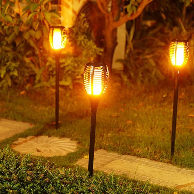 Solar - Powered Tiki Torch Lights - Eco Wonders