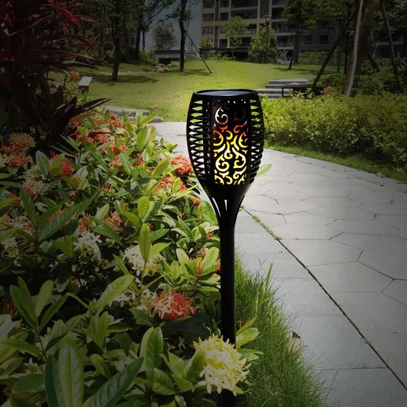 Solar - Powered Tiki Torch Lights - Eco Wonders