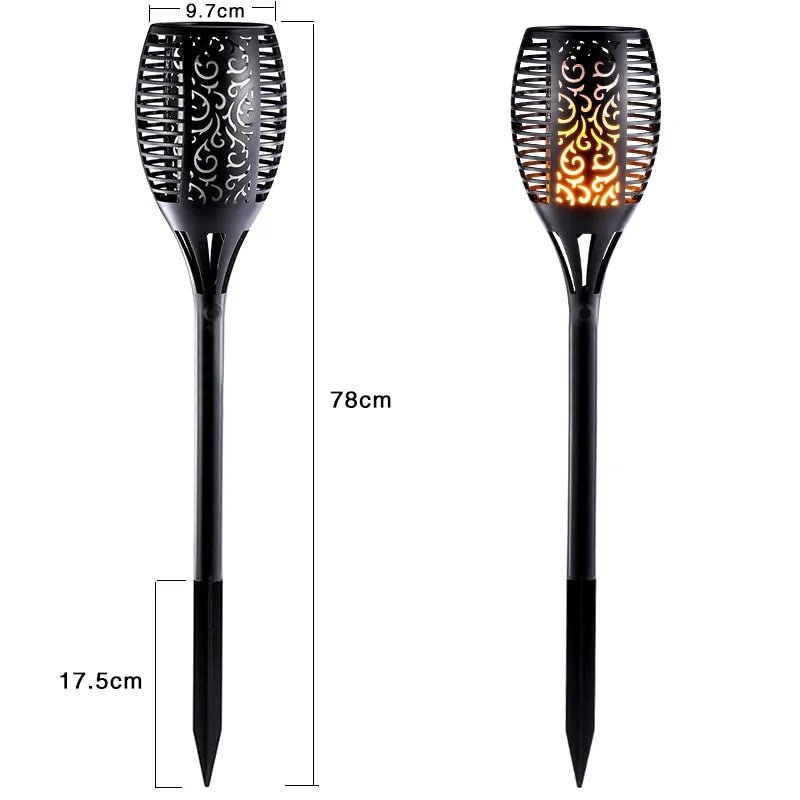 Solar - Powered Tiki Torch Lights - Eco Wonders