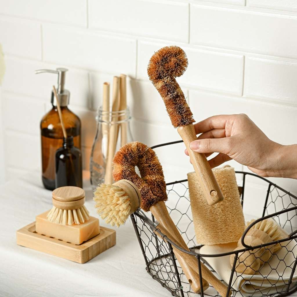 Bamboo Dish Brush Set | Eco-friendly Washing Up Brushes - Eco Wonders