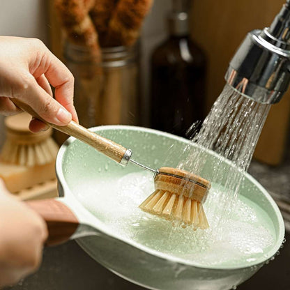 Bamboo Dish Brush Set | Eco-friendly Washing Up Brushes - Eco Wonders