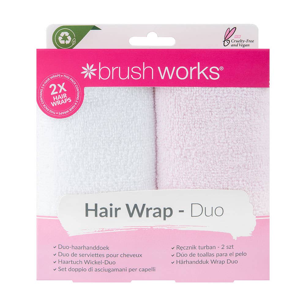 Brushworks Hair Towel Wrap - 2 Pack - Eco Wonders