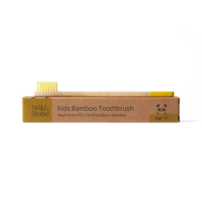 Children's Bamboo Toothbrush (FSC 100%) - Single - 3 Colours - Eco Wonders