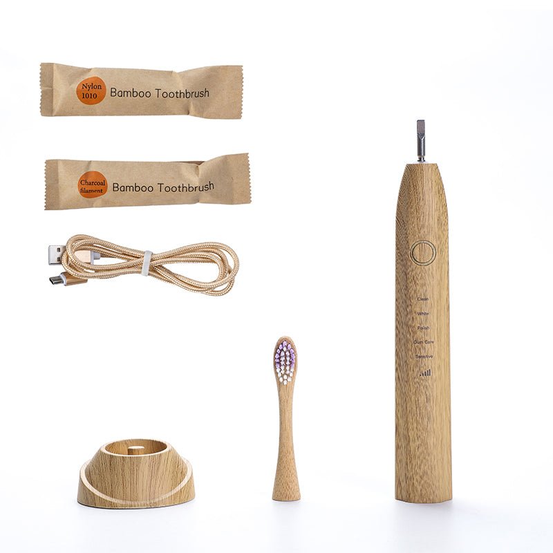 Eco-Friendly Bamboo Electric Toothbrush - Eco Wonders