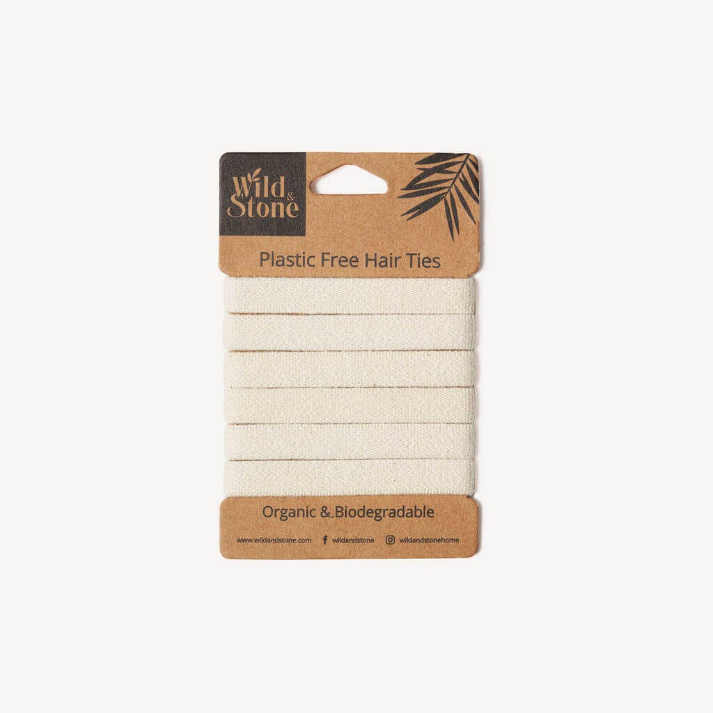 Hair Ties - Plastic Free - 6 Pack - Eco Wonders