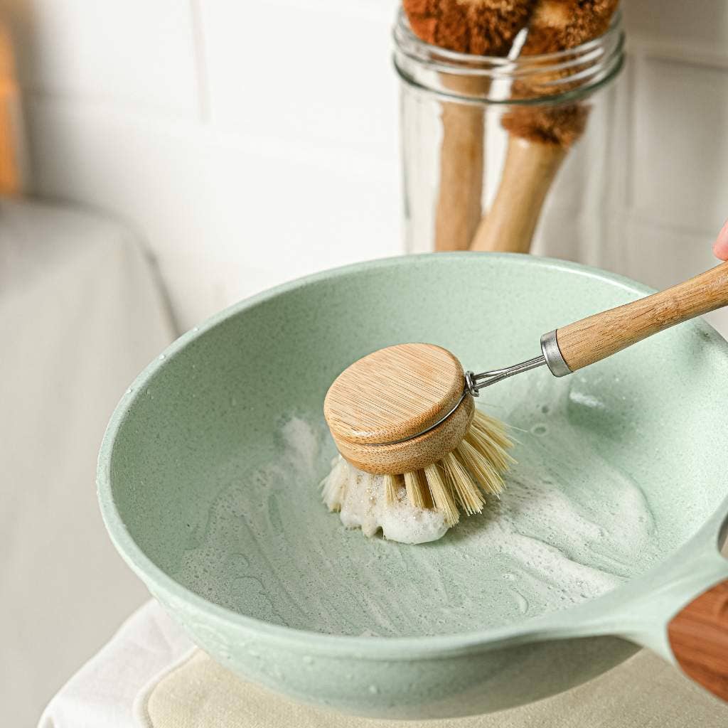 Reusable Bamboo Dish Brush | Eco Washing Up Cleaning Brushes - Eco Wonders